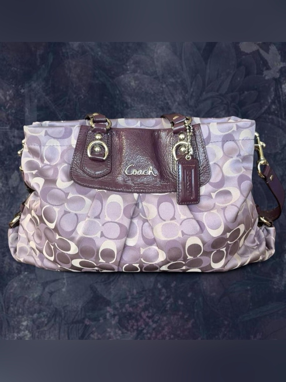 Vintage Coach Ashley Signature Sateen Satchel Purse